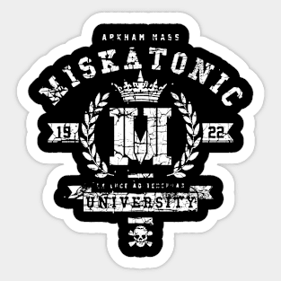 MISKATONIC Distressed Style Sticker